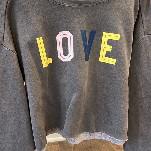 Wildfox Flora Love oversized grey sweatshirt - Picture 4 of 6